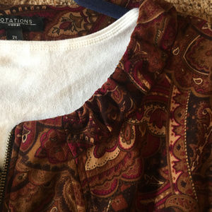EUC Beautiful Notations zippered jacket